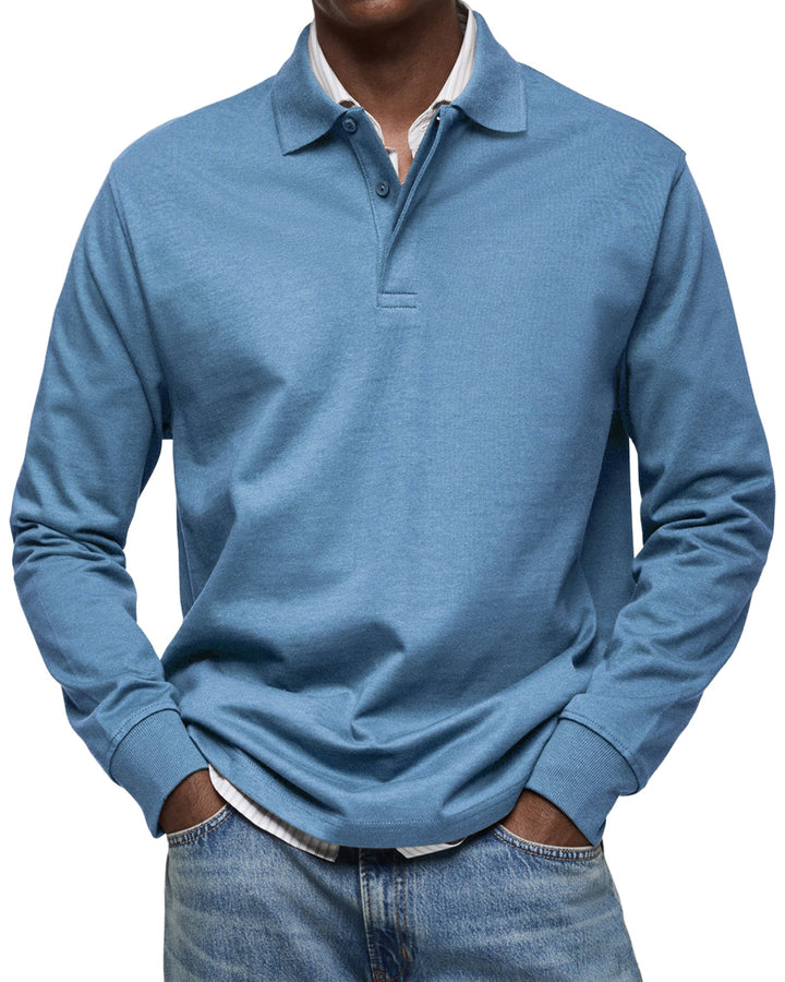 Men’s Long-Sleeve Polo Shirt | Refined Look and Everyday Comfort