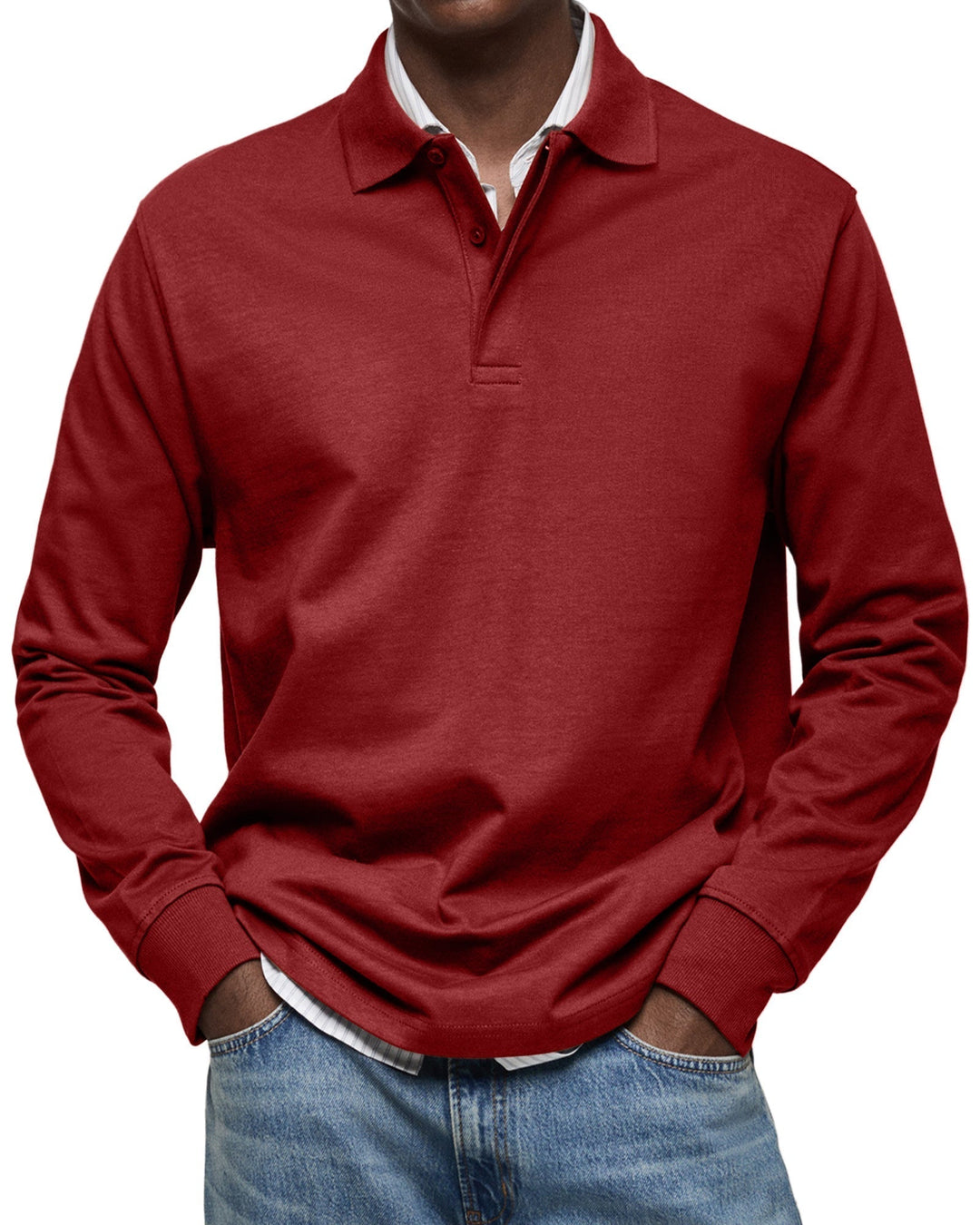 Men’s Long-Sleeve Polo Shirt | Refined Look and Everyday Comfort