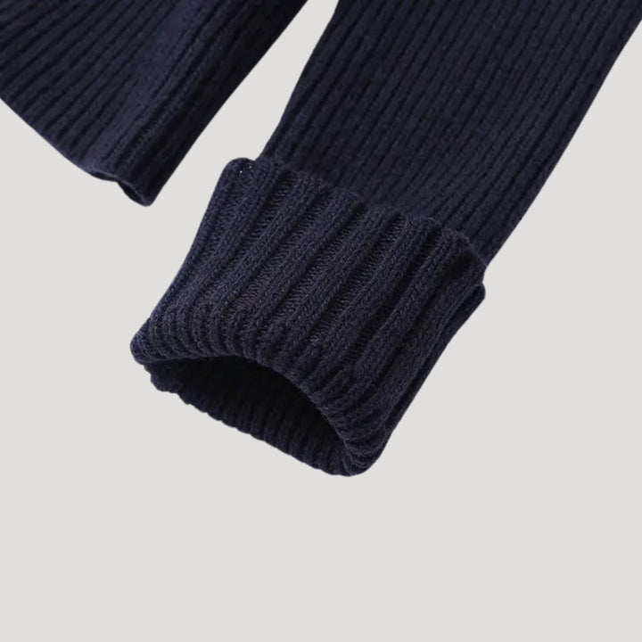 Women’s Knit Cardigan with Denim Trim | Elegant Contrast and Modern Style