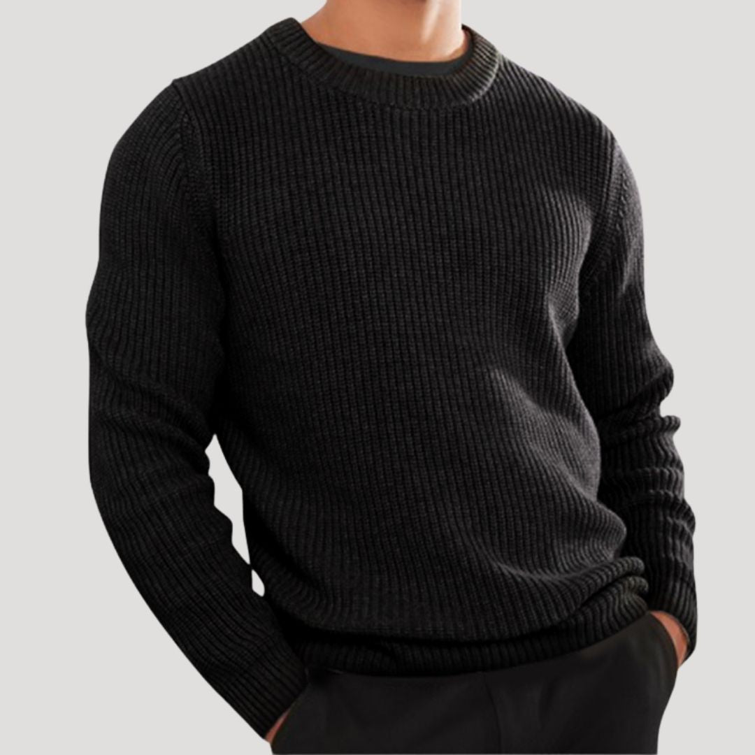 Men’s Classic Knit Crew Neck Jumper for Winter