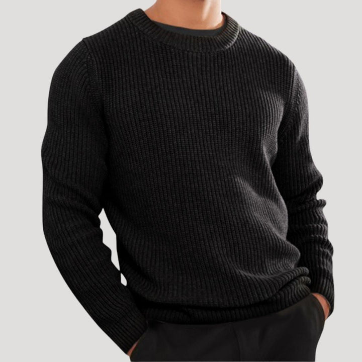 Men’s Classic Knit Crew Neck Jumper for Winter