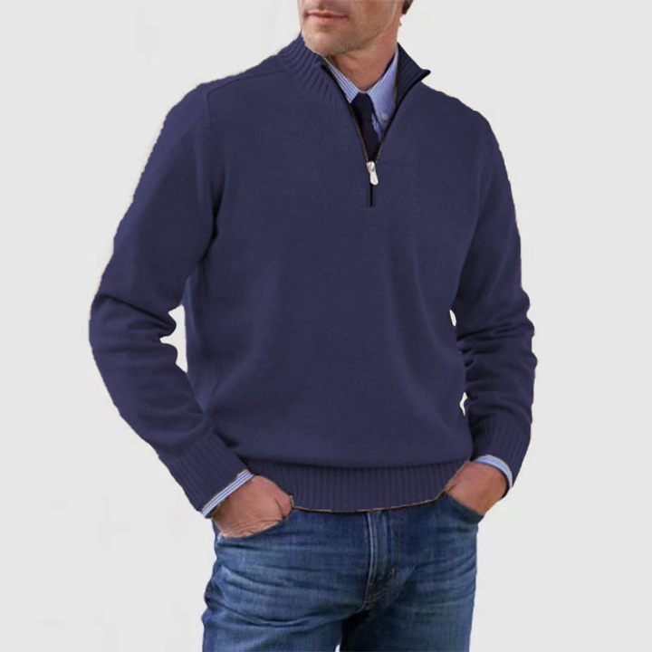 Men’s Half-Zip Sweater | Structured Fit and Everyday Warmth