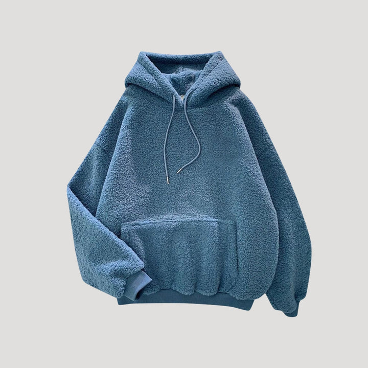 Women’s Oversized Sherpa Fleece Hoodie – Warm Winter Pullover