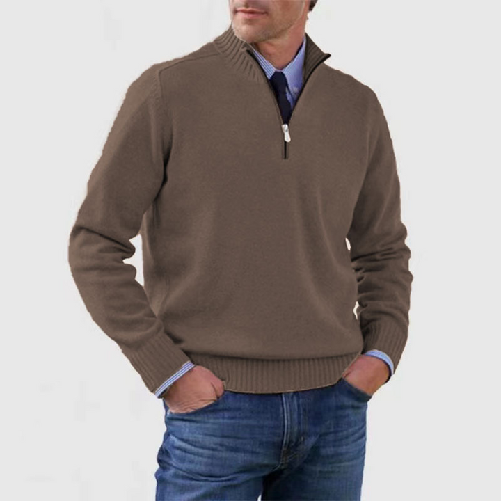 Men’s Half-Zip Sweater | Structured Fit and Everyday Warmth
