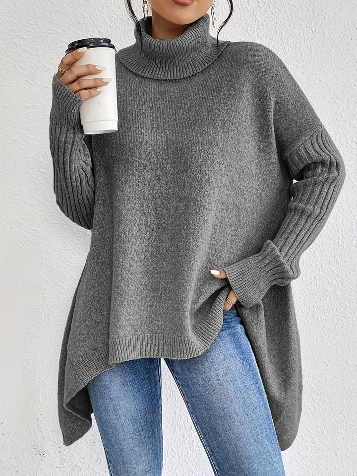 Women’s Roll Neck Jumper | Oversized Fit with Modern High Collar