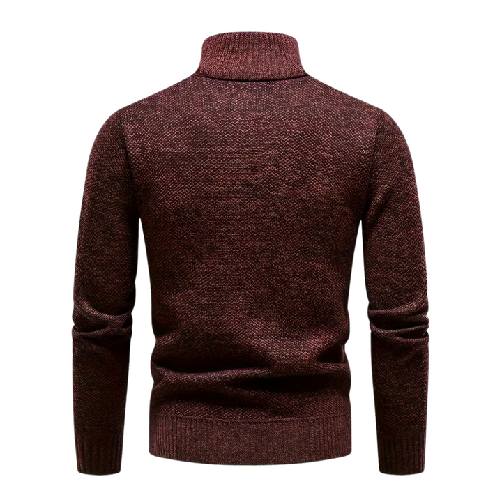 Men’s Knitted Thermal Quarter Zip Jumper – Fleece Lined Winter Layer