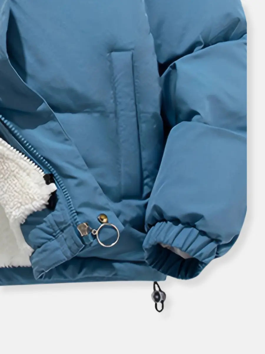 Women’s Warm Zip-Up Winter Jacket | Padded Design for Cold Days