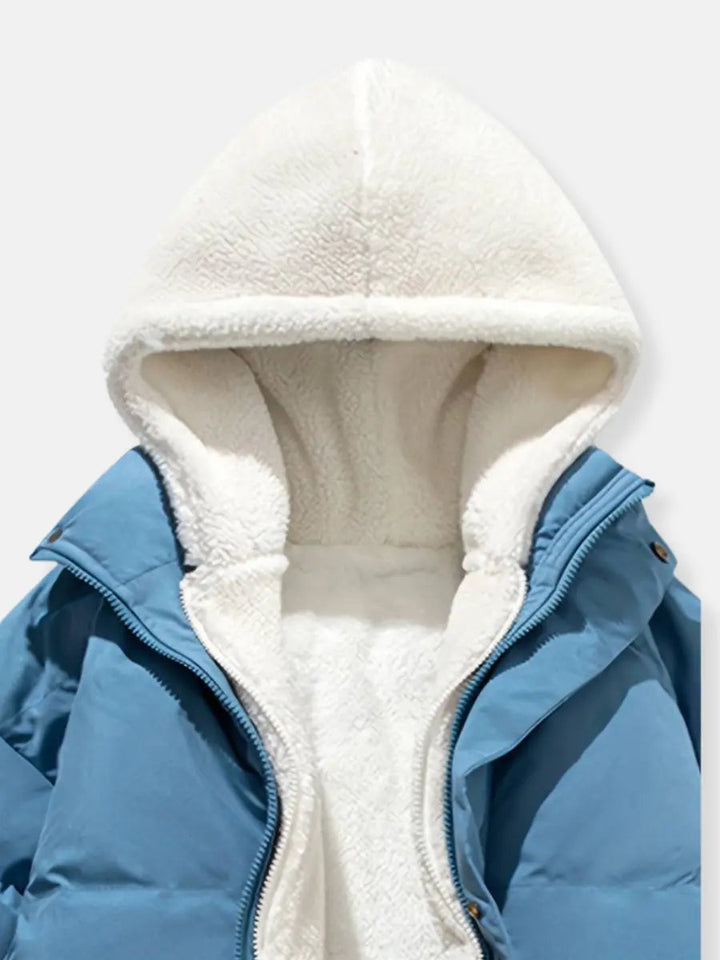 Women’s Warm Zip-Up Winter Jacket | Padded Design for Cold Days