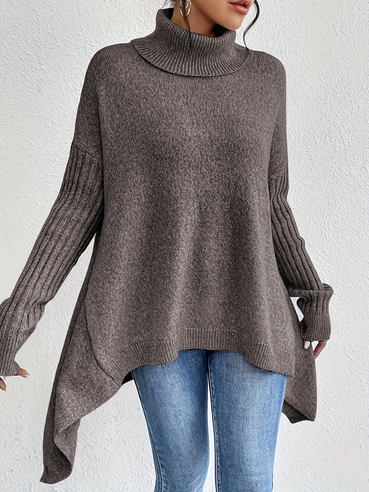 Women’s Roll Neck Jumper | Oversized Fit with Modern High Collar