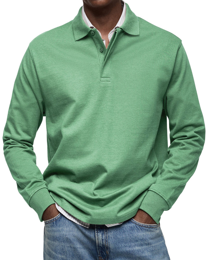 Men’s Long-Sleeve Polo Shirt | Refined Look and Everyday Comfort