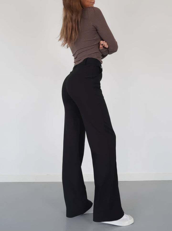 Wide-Leg Trousers – Crease-Resistant Finish, Timeless Fit