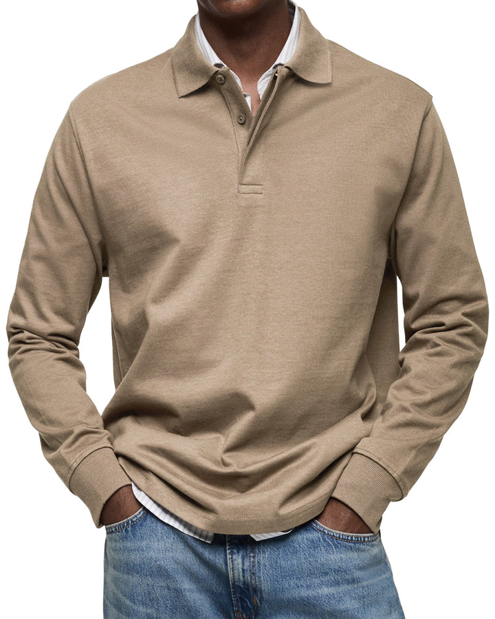 Men’s Long-Sleeve Polo Shirt | Refined Look and Everyday Comfort
