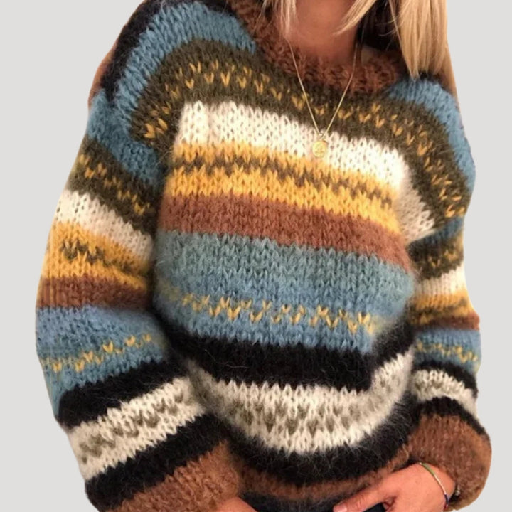 Women’s Oversized Knitted Jumper – Winter Colourway