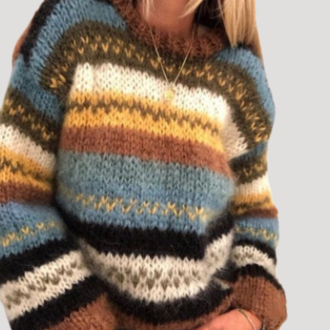 Women’s Oversized Knitted Jumper – Winter Colourway