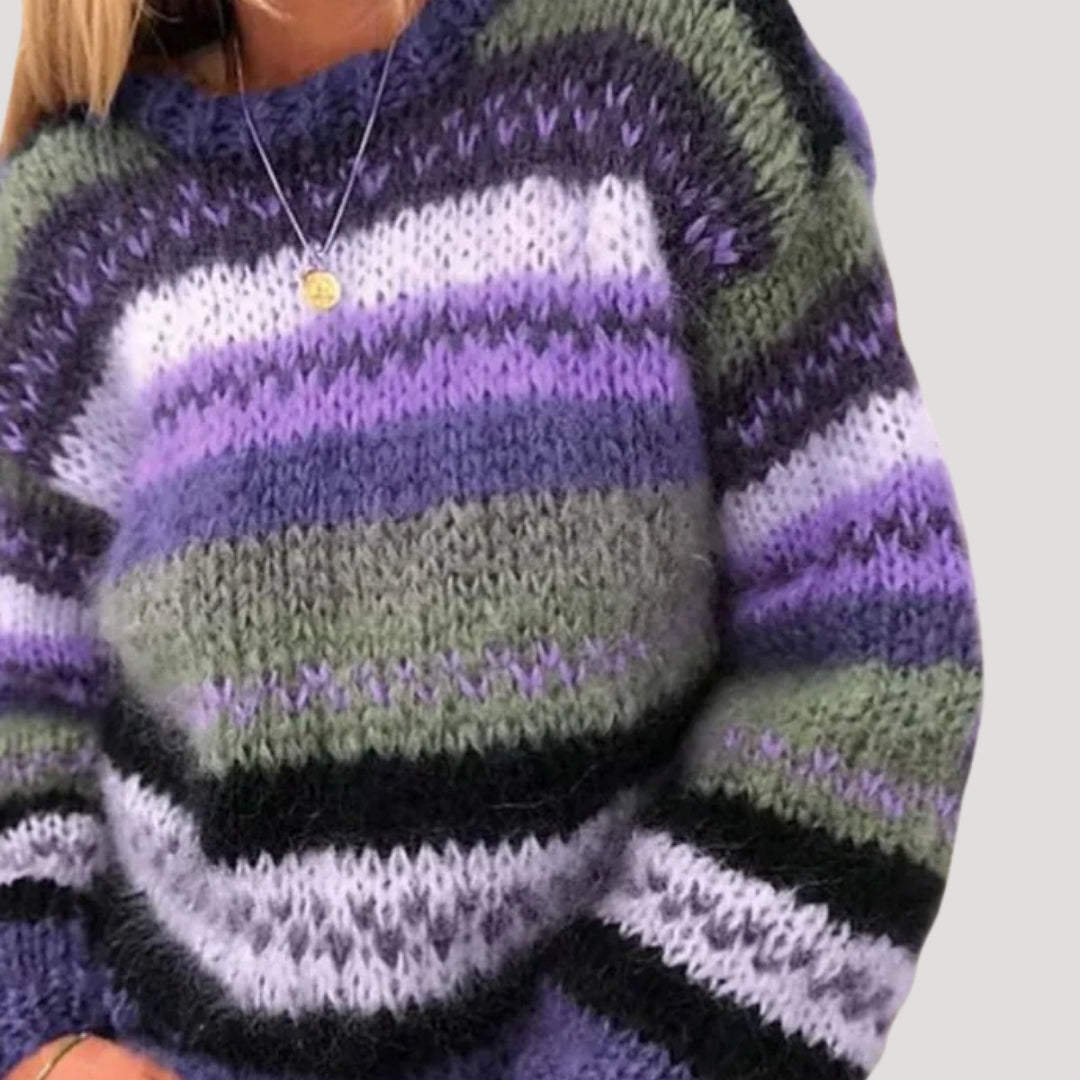 Women’s Oversized Knitted Jumper – Winter Colourway