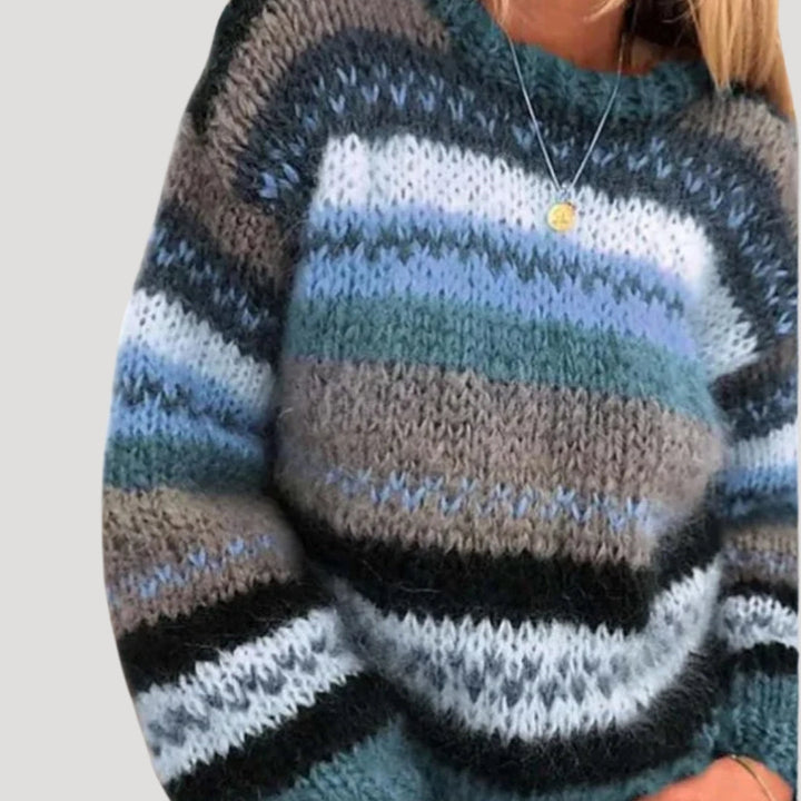 Women’s Oversized Knitted Jumper – Winter Colourway