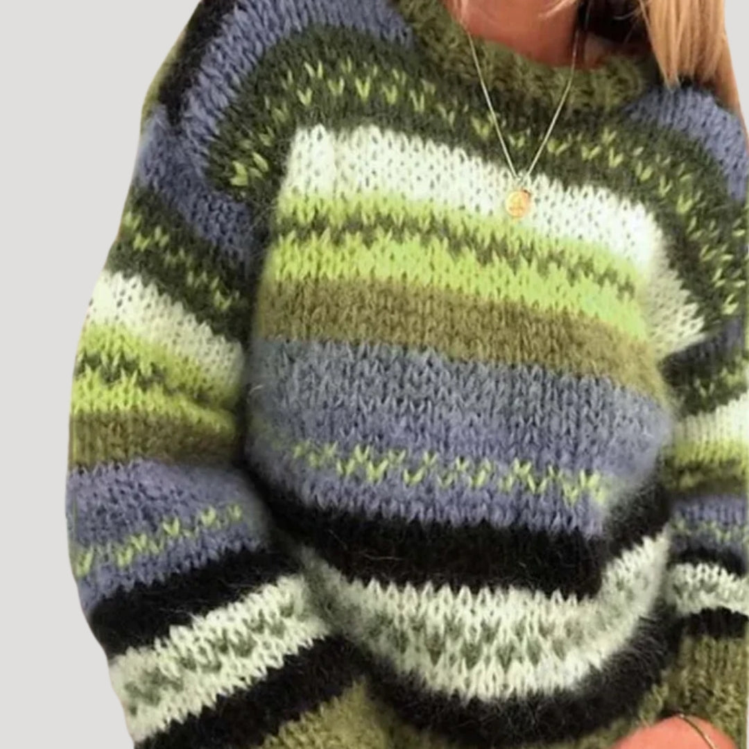 Women’s Oversized Knitted Jumper – Winter Colourway