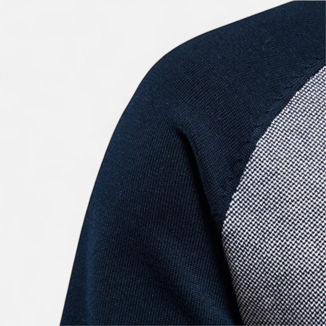 Men’s Zipped Cotton Knit Sweater | Refined Comfort for Cooler Seasons
