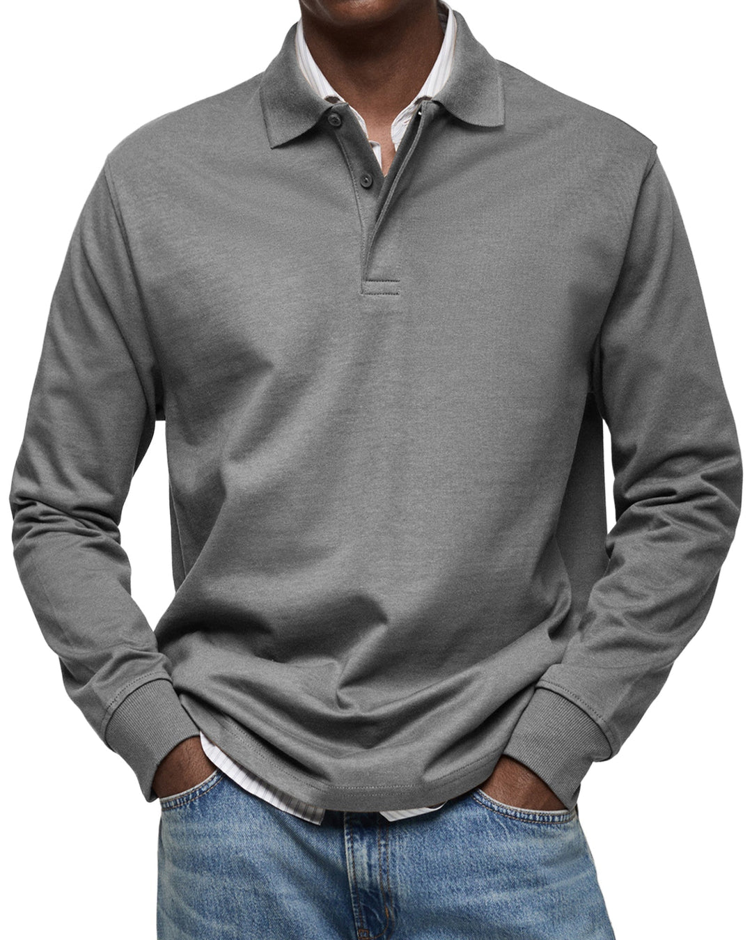 Men’s Long-Sleeve Polo Shirt | Refined Look and Everyday Comfort