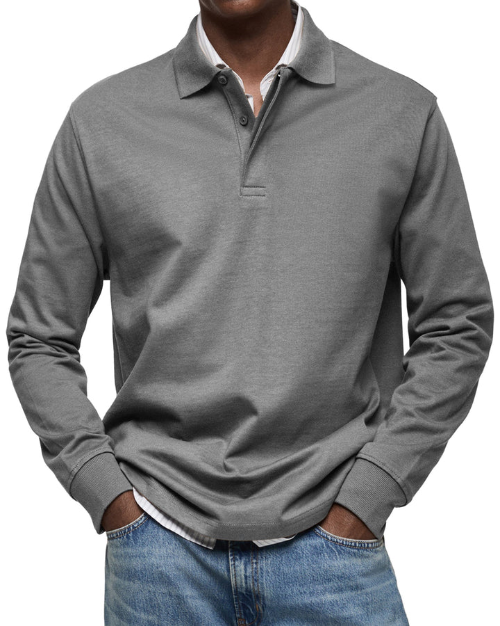 Men’s Long-Sleeve Polo Shirt | Refined Look and Everyday Comfort