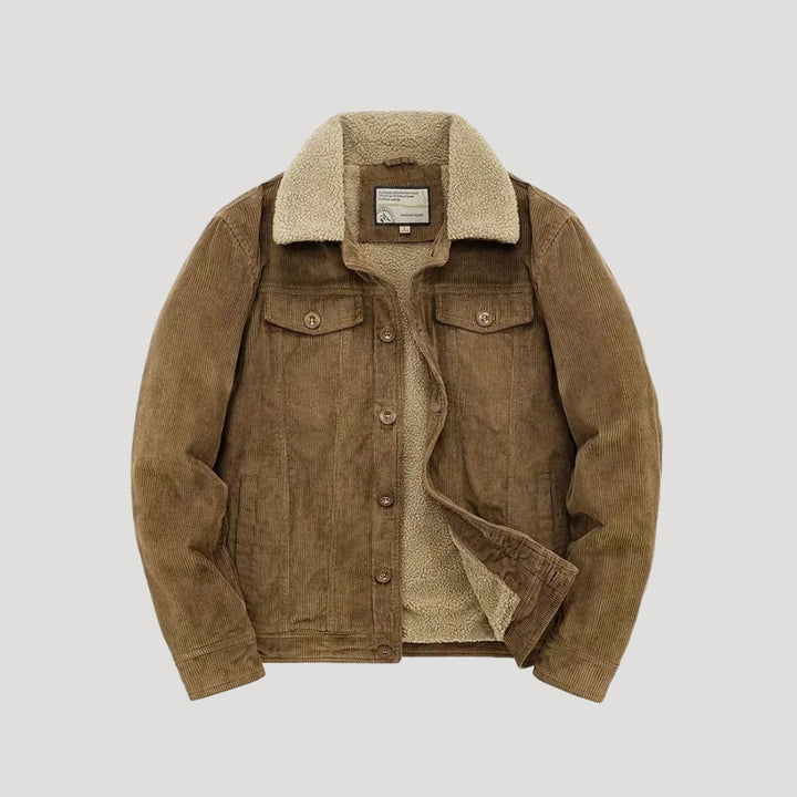 Men’s Faux Shearling Trucker Jacket | Winter Suede-Style Coat