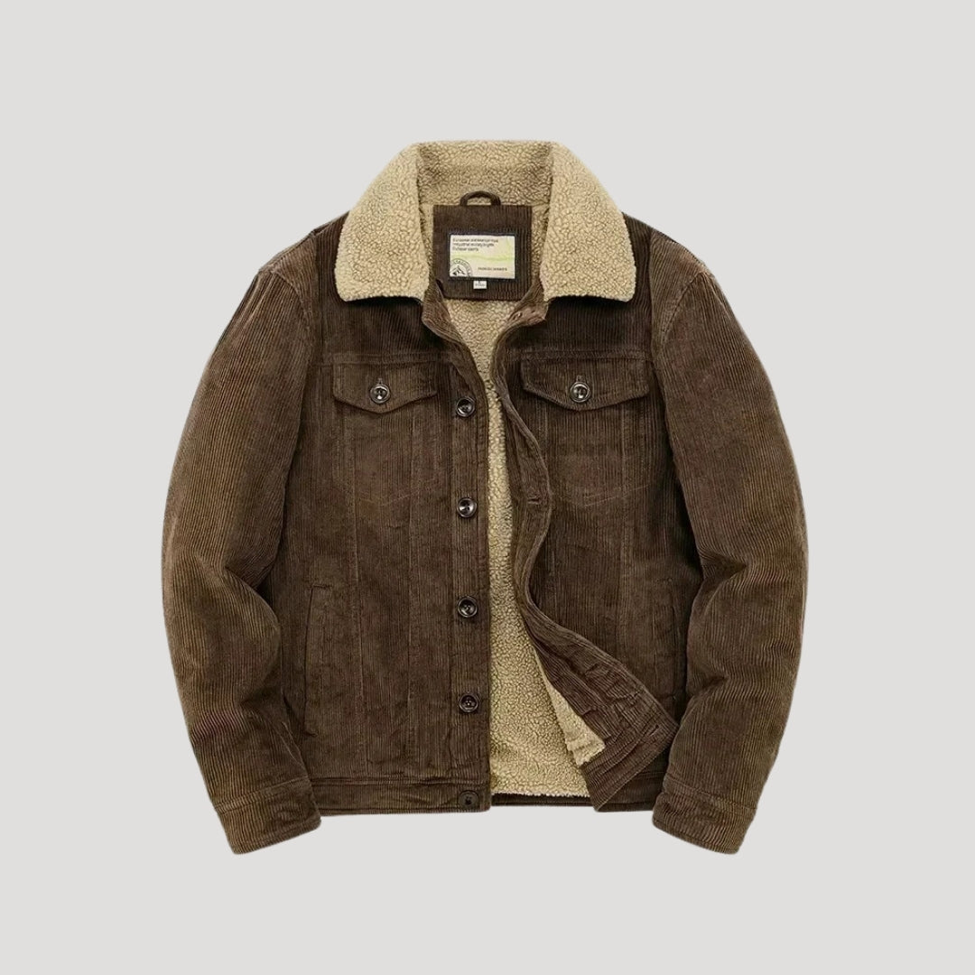 Men’s Faux Shearling Trucker Jacket | Winter Suede-Style Coat