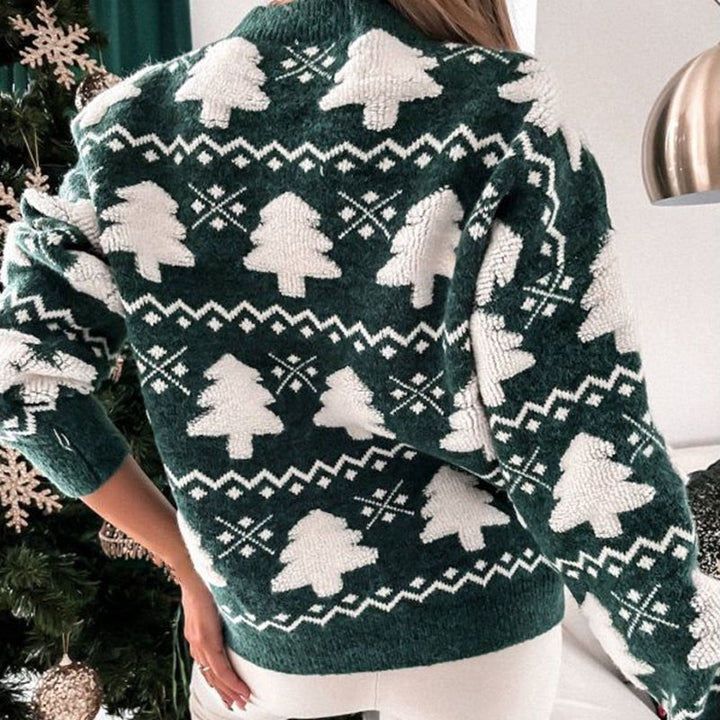 Women’s Christmas Tree Knit Jumper | Soft Texture and Festive Winter Pattern