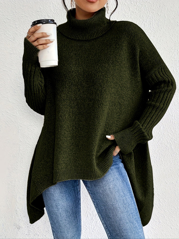 Women’s Roll Neck Jumper | Oversized Fit with Modern High Collar