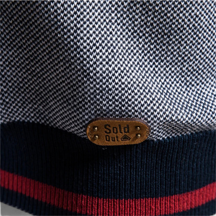 Men’s Zipped Cotton Knit Sweater | Refined Comfort for Cooler Seasons