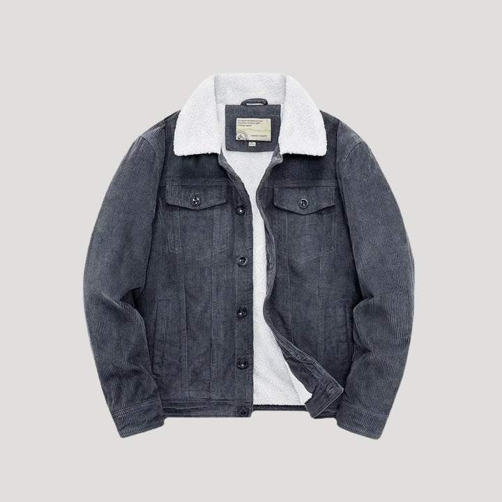 Men’s Faux Shearling Trucker Jacket | Winter Suede-Style Coat