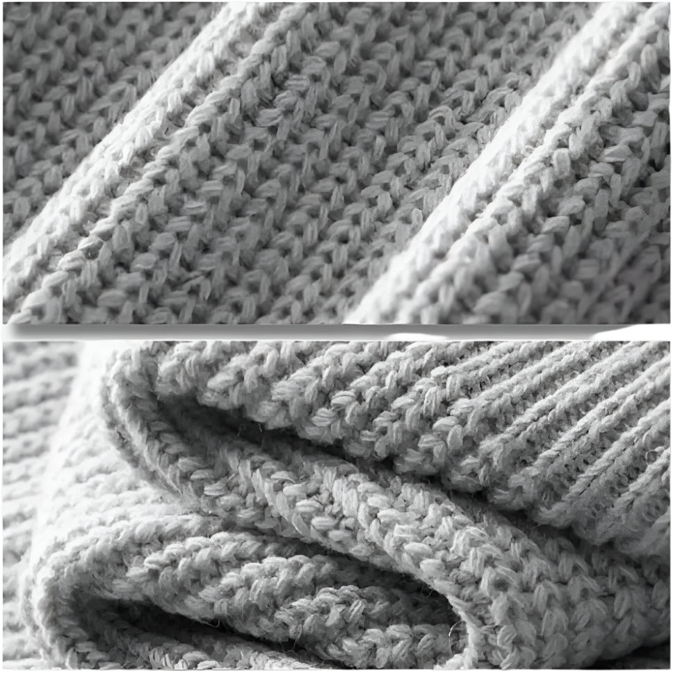 Men’s Knitted Quarter Zip Sweater – Tailored Fit with Ribbed Texture