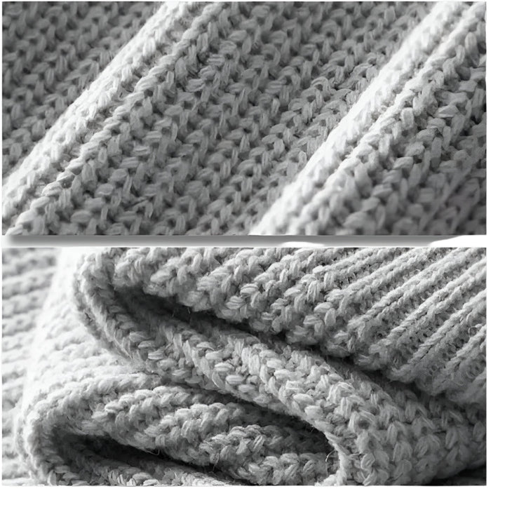 Men’s Knitted Quarter Zip Sweater – Tailored Fit with Ribbed Texture