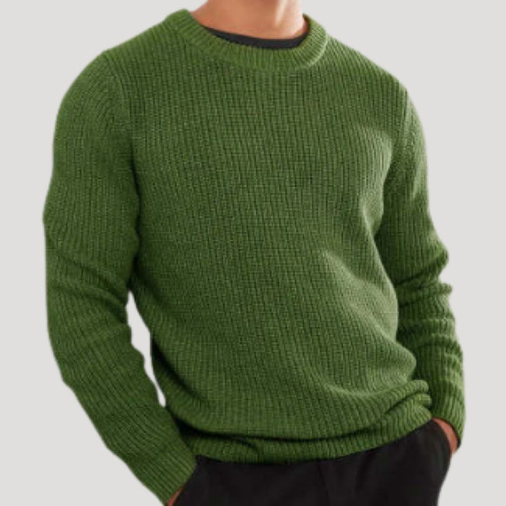 Men’s Classic Knit Crew Neck Jumper for Winter