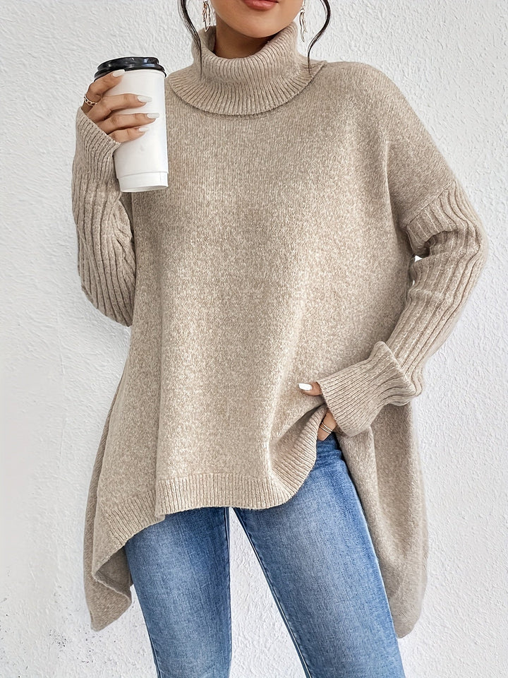 Women’s Roll Neck Jumper | Oversized Fit with Modern High Collar