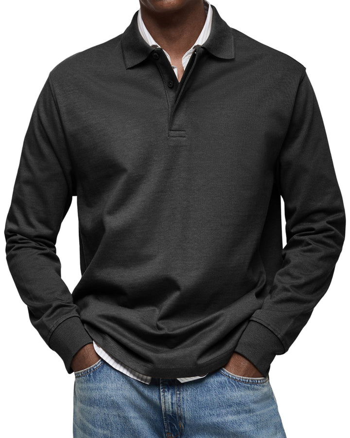 Men’s Long-Sleeve Polo Shirt | Refined Look and Everyday Comfort