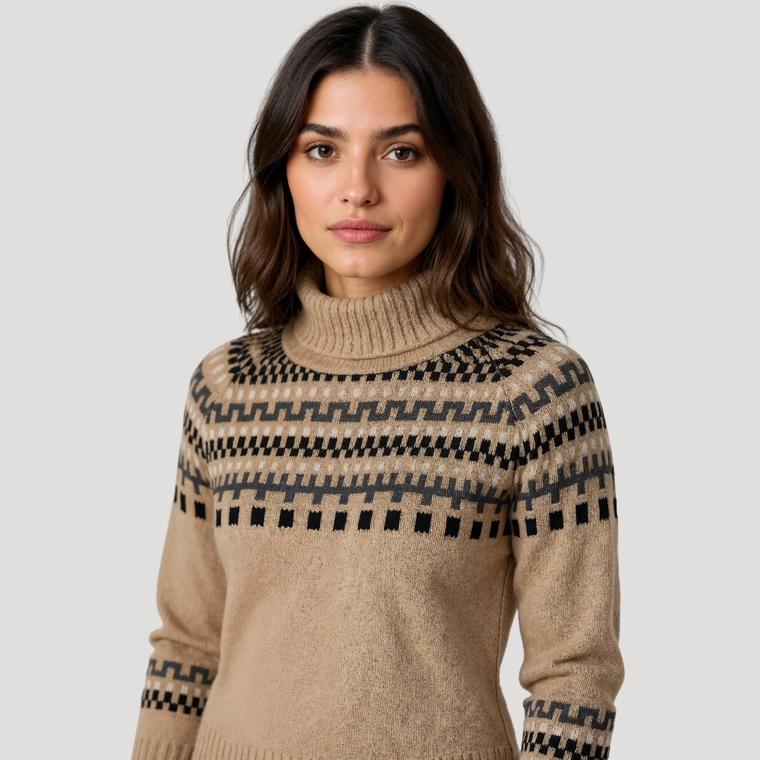 Women’s Fair Isle Oversized Knit Winter Jumper