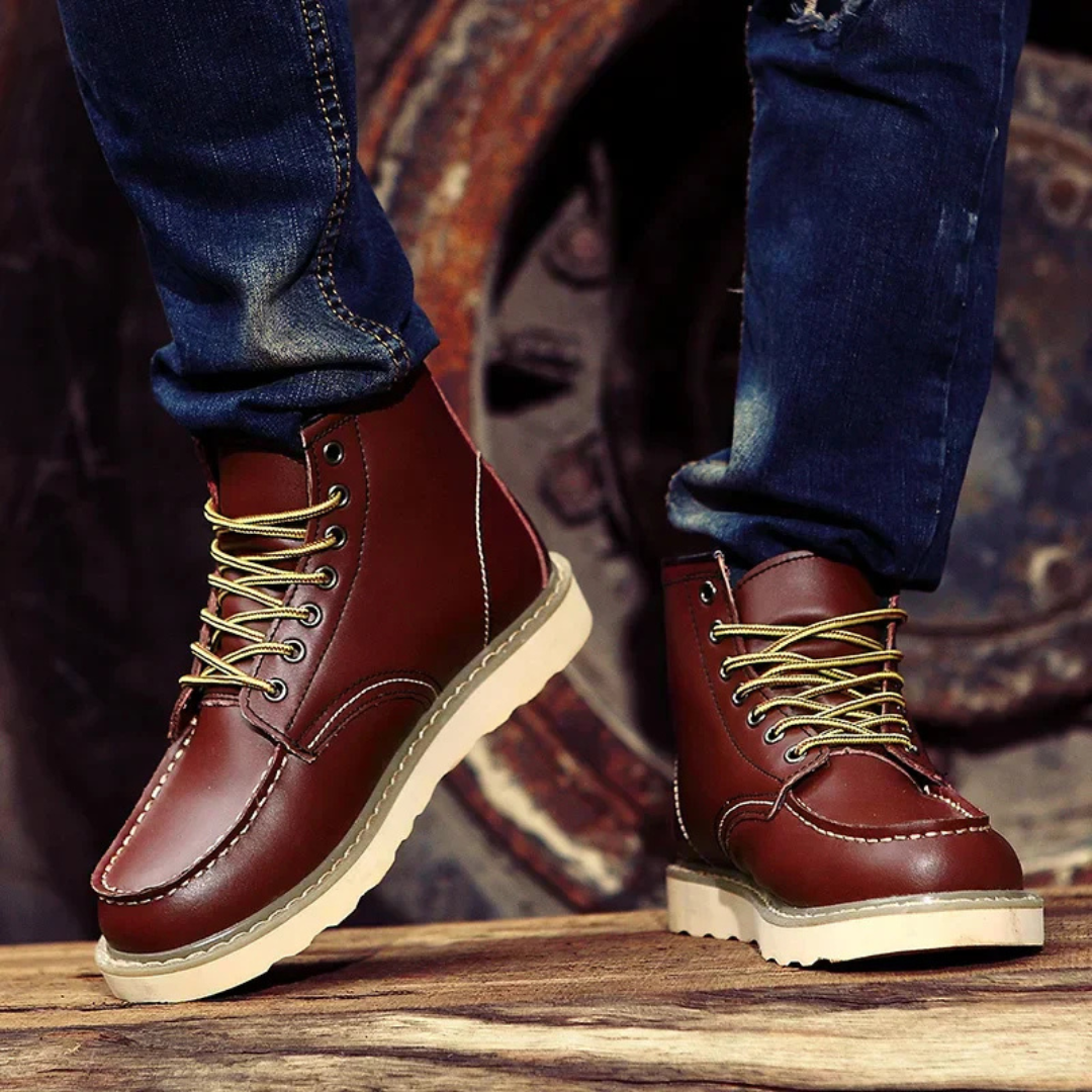 Men’s Vintage Lace-Up Boots – Classic Design, Everyday Wear