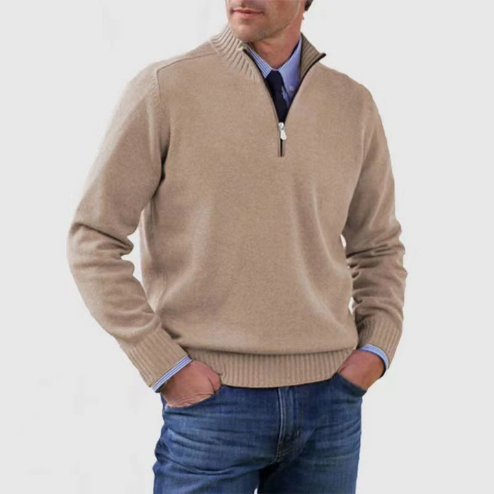 Men’s Half-Zip Sweater | Structured Fit and Everyday Warmth