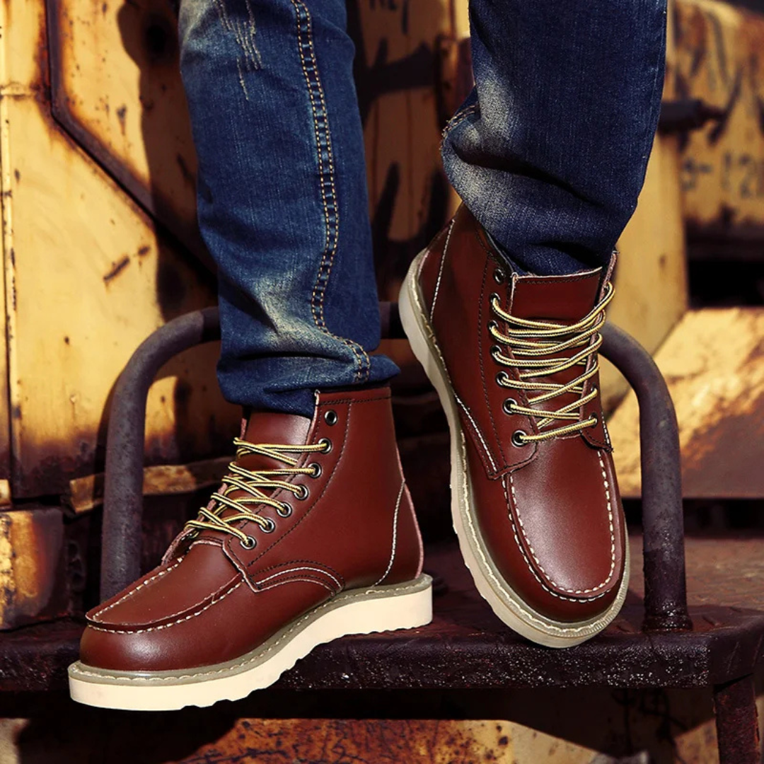 Men’s Vintage Lace-Up Boots – Classic Design, Everyday Wear