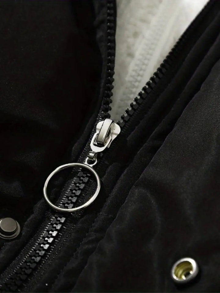 Women’s Warm Zip-Up Winter Jacket | Padded Design for Cold Days