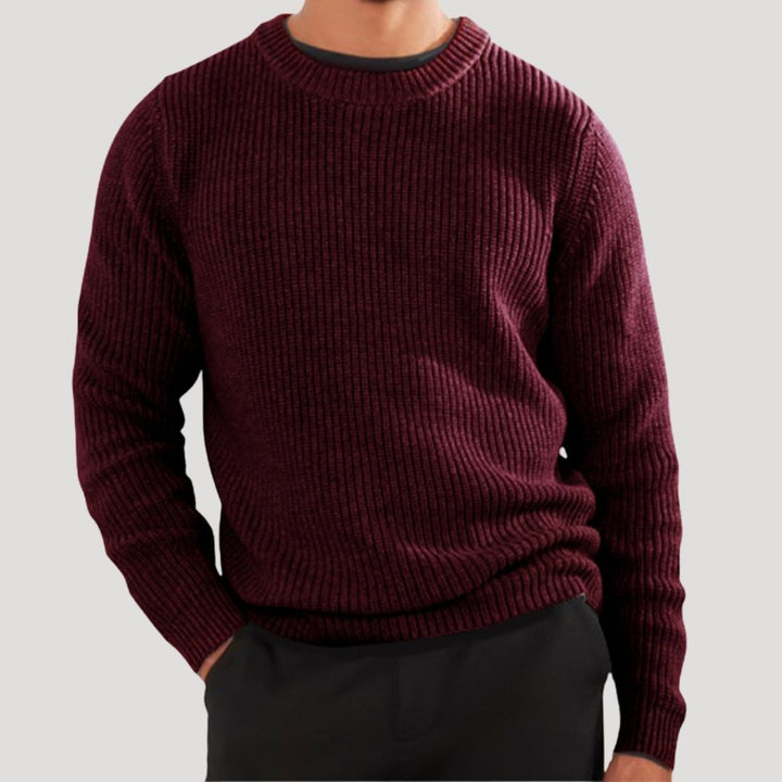 Men’s Classic Knit Crew Neck Jumper for Winter