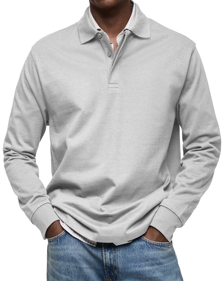 Men’s Long-Sleeve Polo Shirt | Refined Look and Everyday Comfort