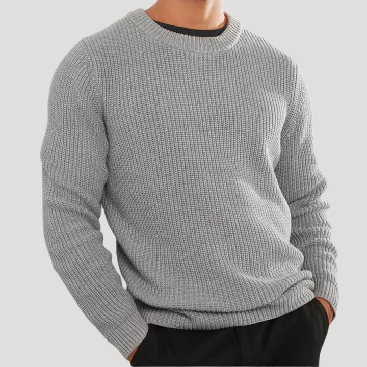 Men’s Classic Knit Crew Neck Jumper for Winter