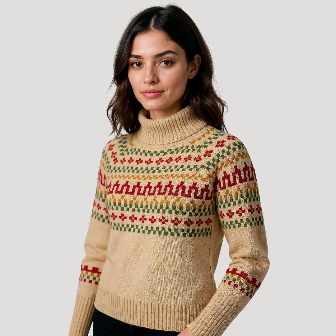 Women’s Fair Isle Chunky Knit Jumper | Oversized Fit and Timeless Winter Style