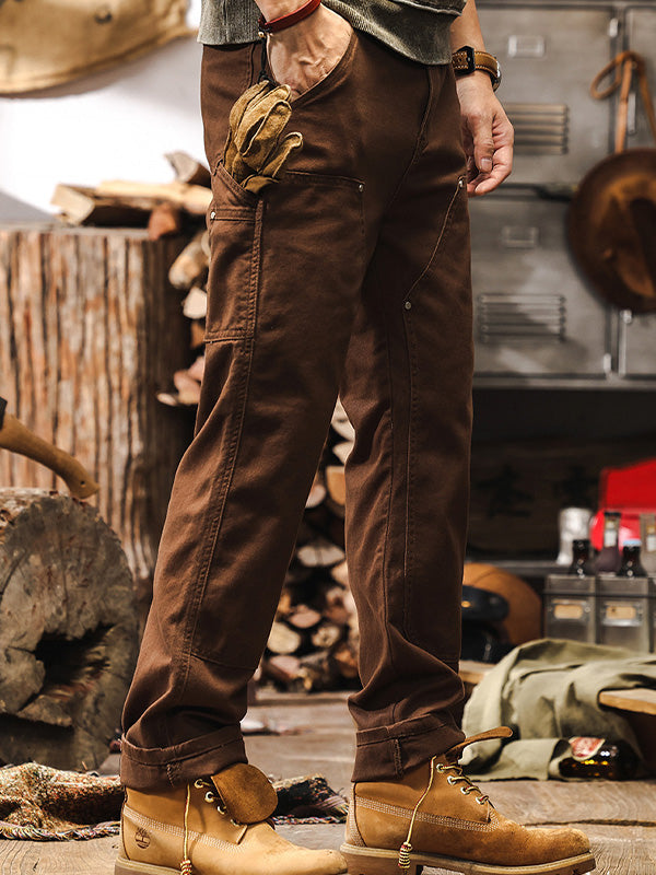 Men’s Utility Cargo Trousers – Straight Leg, Workwear Style