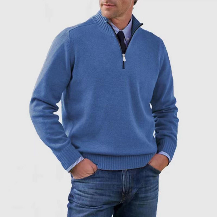 Men’s Half-Zip Sweater | Structured Fit and Everyday Warmth
