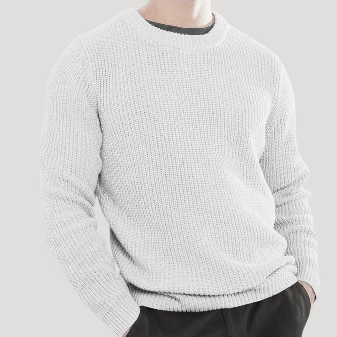 Men’s Classic Knit Crew Neck Jumper for Winter