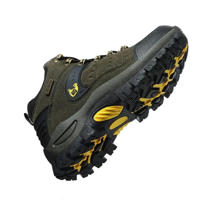 Leather Hiking Shoes with Cushioning – Unisex Waterproof Walking Boots