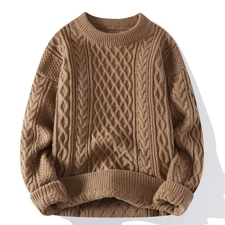 Men’s Cable Knit Wool Jumper | Classic Design and Timeless Style