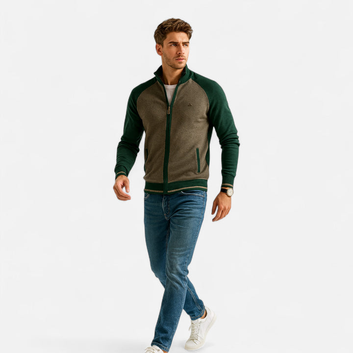 Men’s Zipped Cotton Knit Sweater | Refined Comfort for Cooler Seasons
